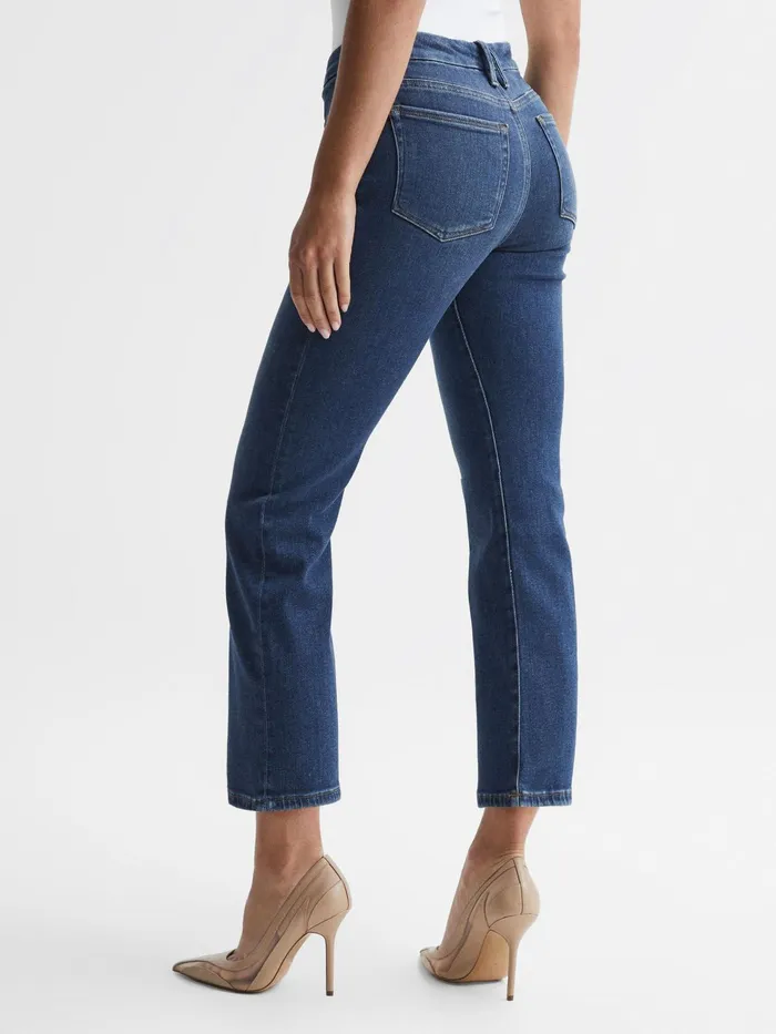 Reiss Jeans Good American Mini Good Legs Crop Bootleg Jeans Dark Blue 8211 Women