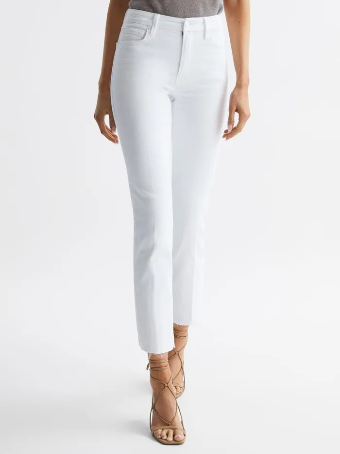 Reiss Jeans Good American Straight Leg Skinny Jeans White 8211 Women