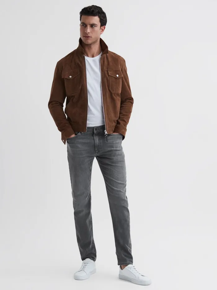 Reiss Jeans Harry Slim Fit Washed Jeans Washed Grey 8211 Men