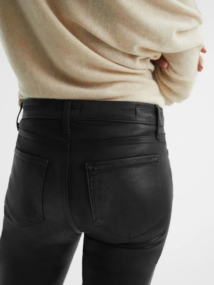 Reiss Jeans Hoxton PAIGE Coated Skinny Jeans Black 8211 Women