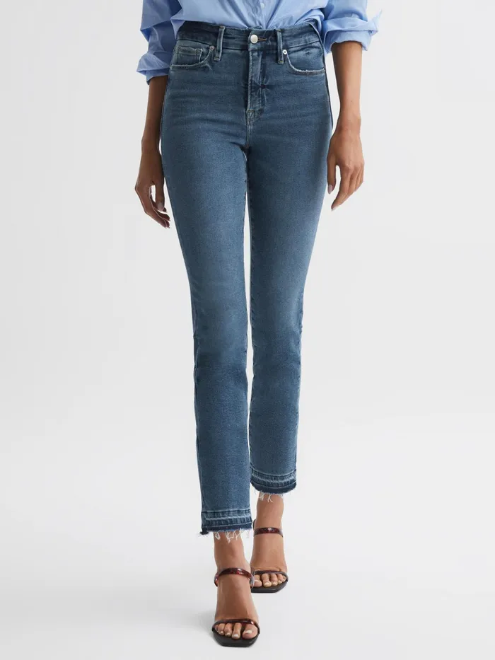 Reiss Jeans Laurel Paige High Rise Flared Jeans Bellflower Distress 8211 Women