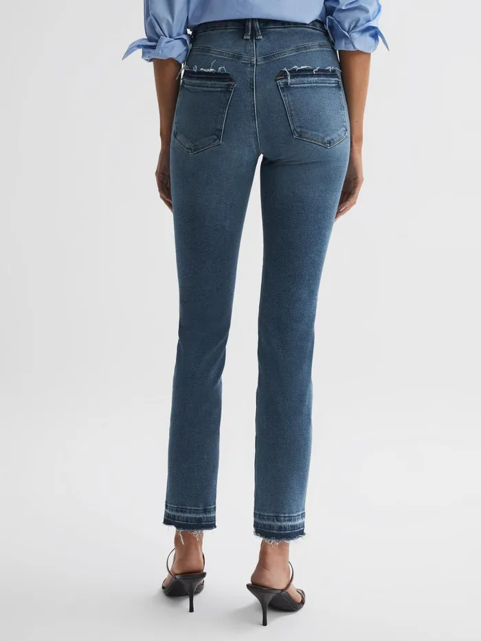 Reiss Jeans Laurel Paige High Rise Flared Jeans Bellflower Distress 8211 Women