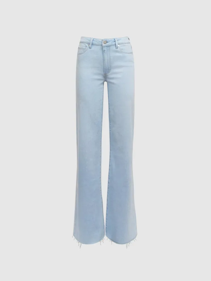 Reiss Jeans Leenah Paige Metallic High Rise Flared Jeans Indigo Glitz 8211 Women