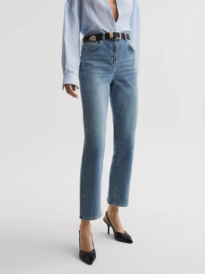 Reiss Jeans Phillipa Straight Leg Boyfriend Jeans Light Blue 8211 Women