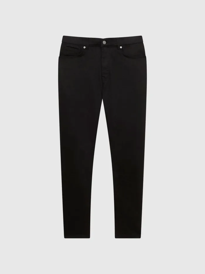 Reiss Jeans Rufus Tapered Slim Fit Jersey Stretch Jeans Black 8211 Men