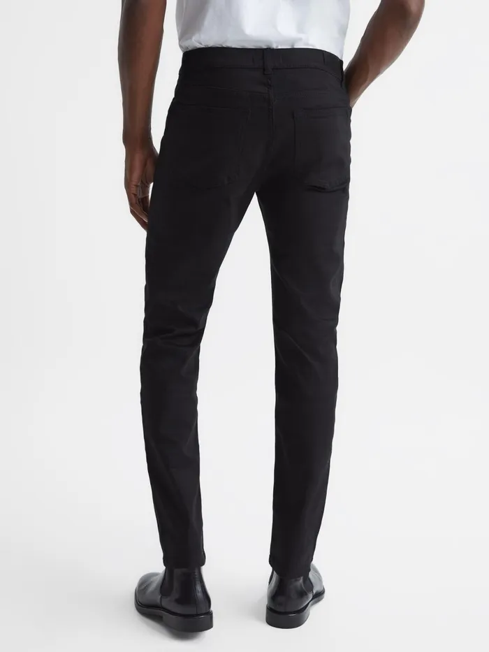 Reiss Jeans Rufus Tapered Slim Fit Jersey Stretch Jeans Black 8211 Men