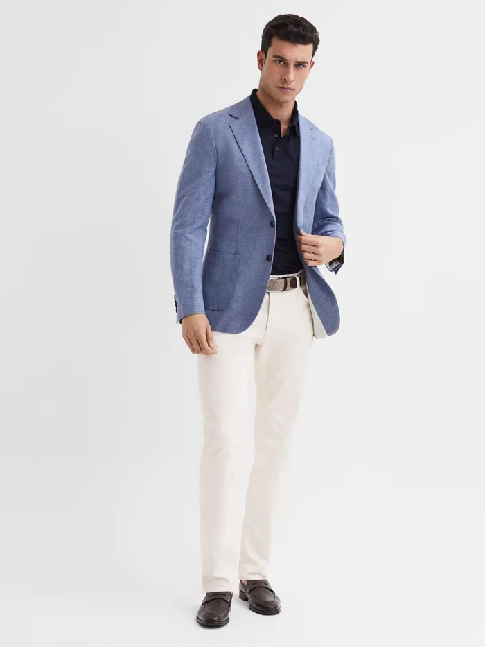 Reiss Jeans Santorini Tapered Slim Fit Stretch Jeans Ecru 8211 Men