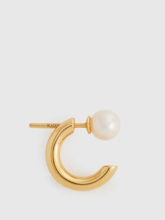 Reiss Jewellery Frida Maria Black Pearl Earring Gold 8211 Women