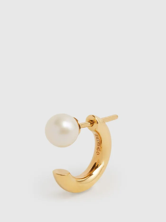 Reiss Jewellery Frida Maria Black Pearl Earring Gold 8211 Women