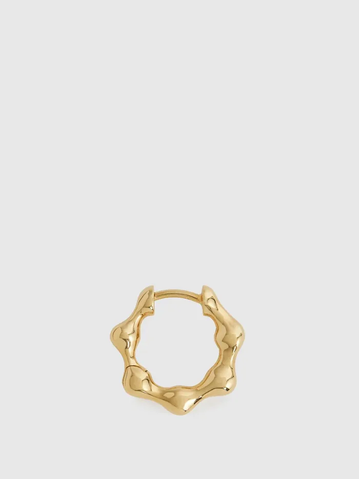 Reiss Jewellery Milla 11 Maria Black Huggie Earring Gold 8211 Women