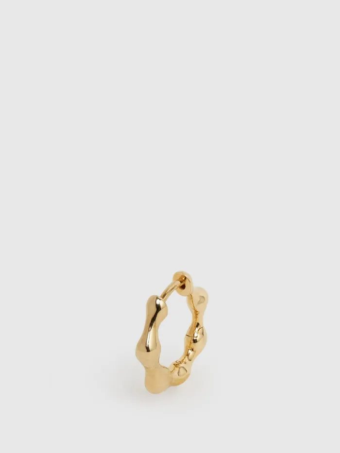 Reiss Jewellery Milla 11 Maria Black Huggie Earring Gold 8211 Women