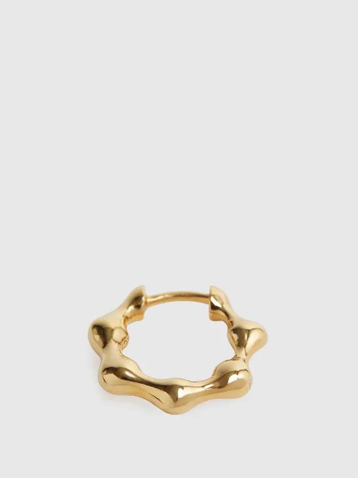 Reiss Jewellery Milla 11 Maria Black Huggie Earring Gold 8211 Women