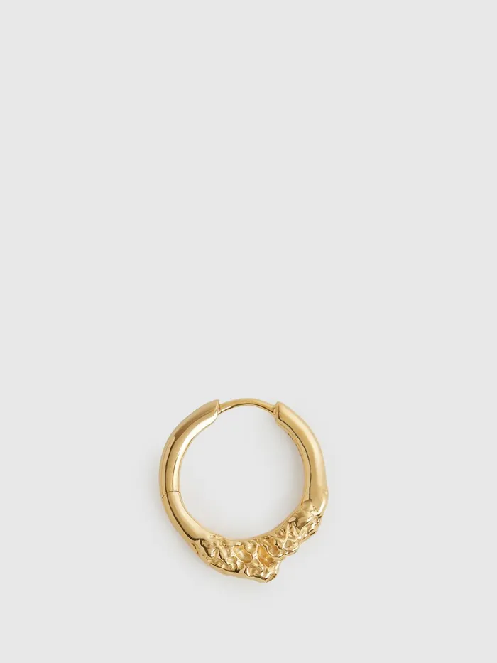 Reiss Jewellery Miro 8 Maria Black Huggie Earring Gold 8211 Women