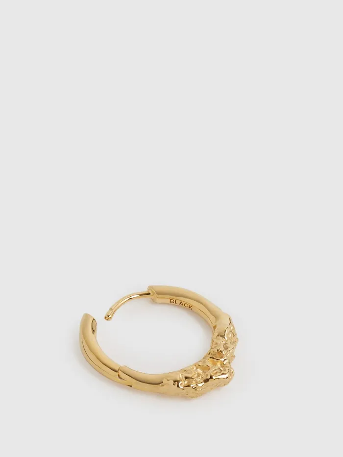 Reiss Jewellery Miro 8 Maria Black Huggie Earring Gold 8211 Women