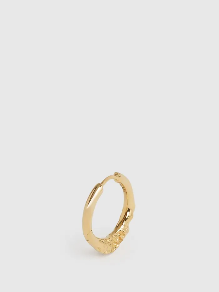 Reiss Jewellery Miro 8 Maria Black Huggie Earring Gold 8211 Women
