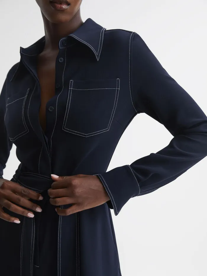 Reiss Jumpsuits Lara Fitted Jumpsuit Navy 8211 Women