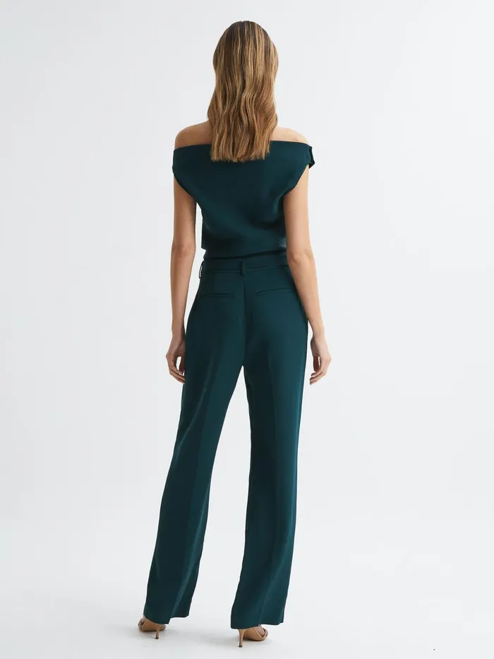 Reiss Jumpsuits Maple OffTheShoulder Jumpsuit Teal 8211 Women