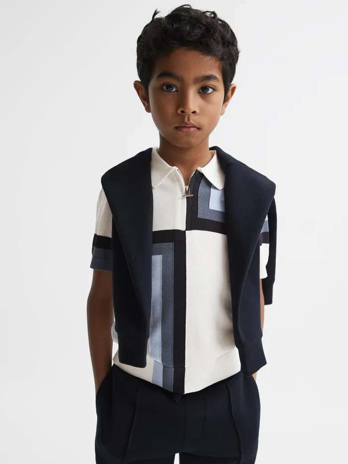 Reiss Knitwear Chapel Polo Shirt Navy 8211 Children