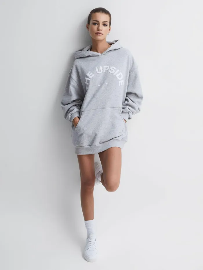 Reiss Knitwear Dana The Upside Comfort Fit Hoodie Grey 8211 Women