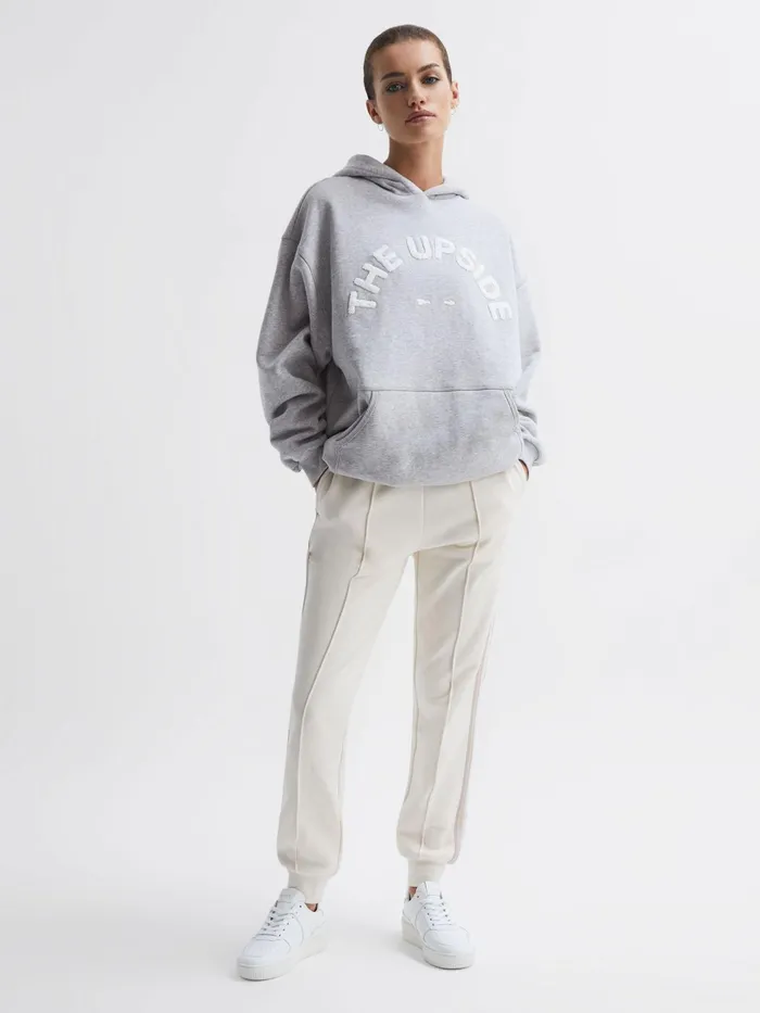 Reiss Knitwear Dana The Upside Comfort Fit Hoodie Grey 8211 Women