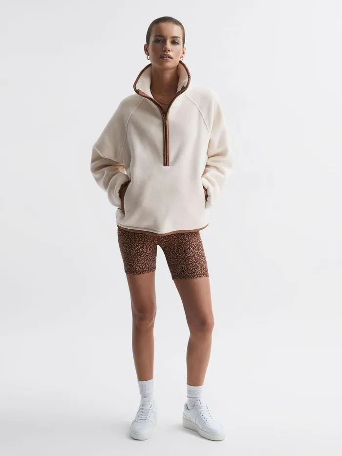 Reiss Knitwear Harlow The Upside HalfZip Jumper Natural 8211 Women