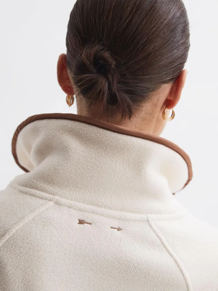 Reiss Knitwear Harlow The Upside HalfZip Jumper Natural 8211 Women