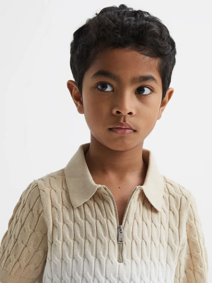 Reiss Knitwear Micah Polo Shirt Sage 8211 Children