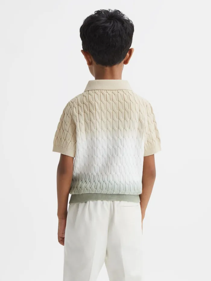 Reiss Knitwear Micah Polo Shirt Sage 8211 Children
