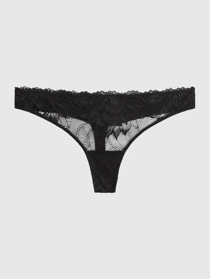 Reiss Lingerie and Nightwear Calvin Klein Underwear Lace Thong Black 8211 Women
