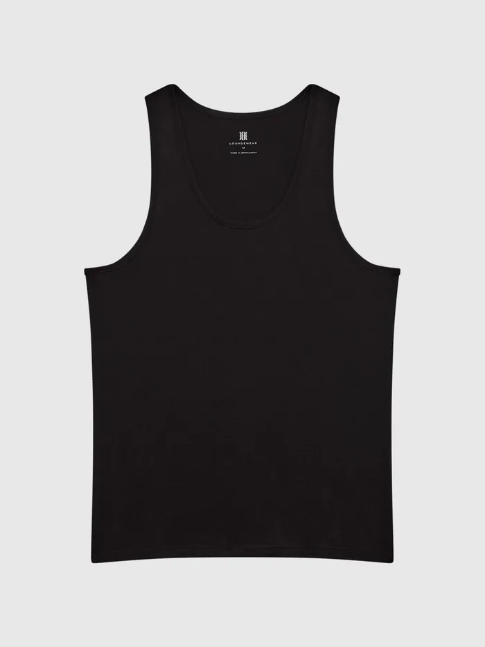 Reiss Loungewear and Nightwear Vinnie Cotton Stretch Vest Black 8211 Men