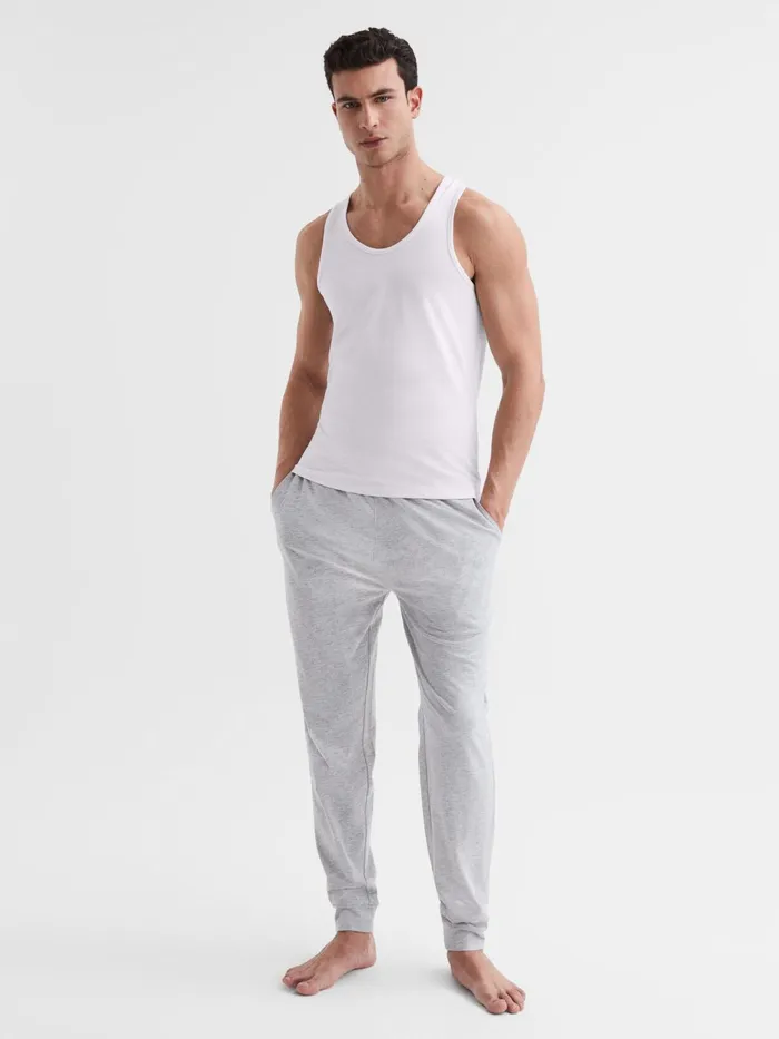 Reiss Loungewear and Nightwear Vinnie Cotton Stretch Vest White 8211 Men