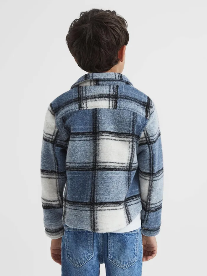 Reiss Overshirts Belair Checked Overshirt Blue 8211 Children