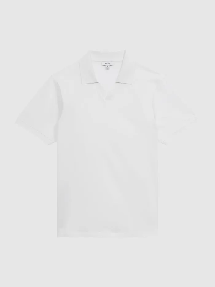Reiss Polo Shirts Leeds Slim Fit Mercerised Cotton TShirt Blue Night 8211 Men