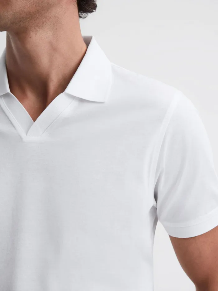 Reiss Polo Shirts Leeds Slim Fit Mercerised Cotton TShirt Blue Night 8211 Men
