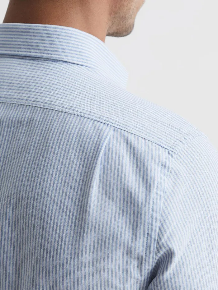 Reiss Shirts Blackheath Striped Oxford Shirt Whiteblue 8211 Men