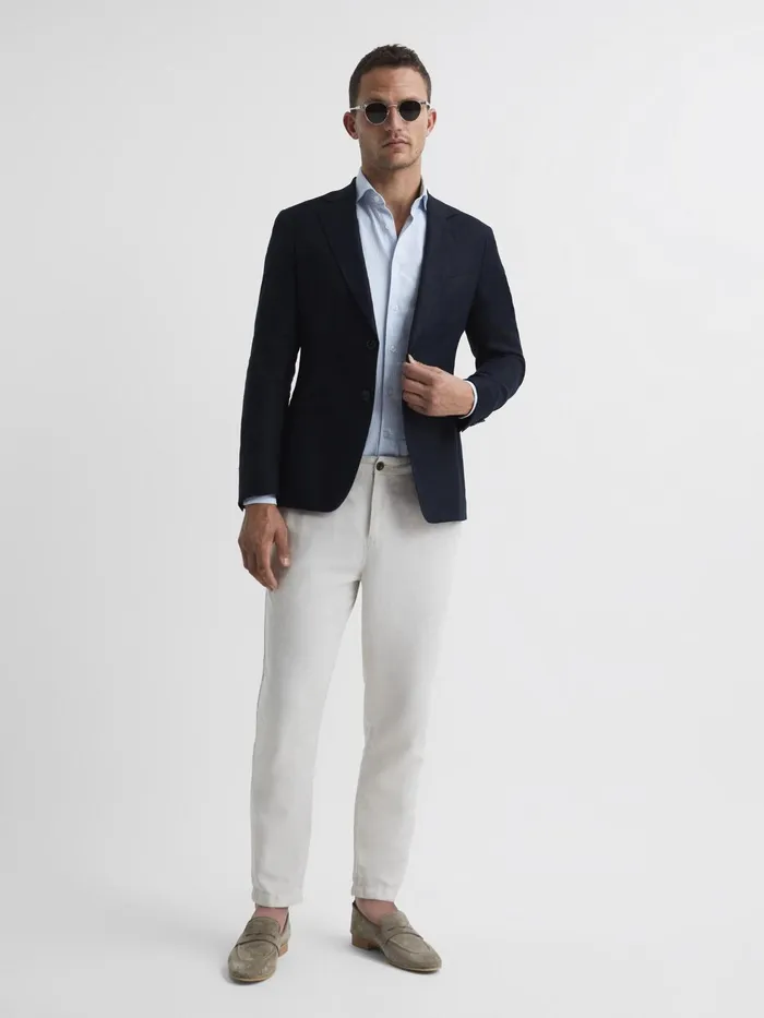 Reiss Shirts Blackheath Striped Oxford Shirt Whiteblue 8211 Men