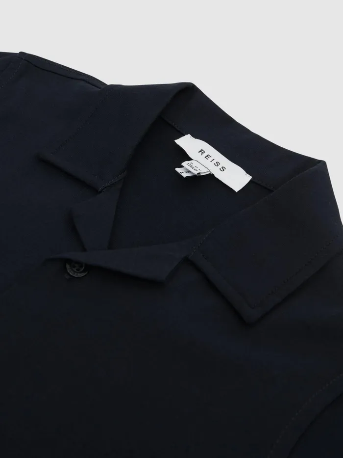 Reiss Shirts Caspa Cotton Jersey Buttoned Shirt Navy 8211 Children