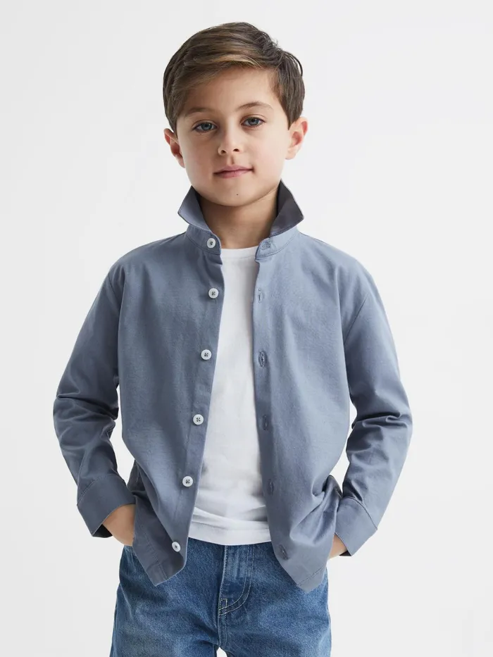 Reiss Shirts Hendon Cotton Shirt Airforce Blue 8211 Children