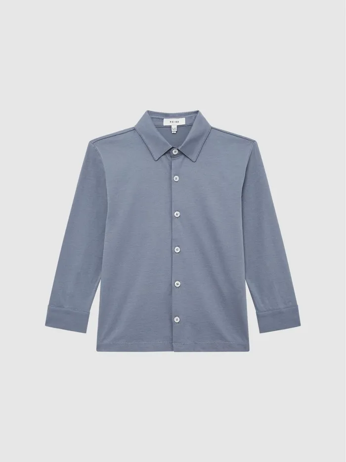 Reiss Shirts Hendon Cotton Shirt Airforce Blue 8211 Children