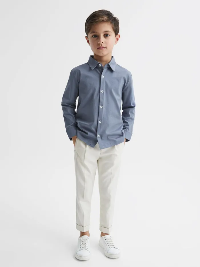 Reiss Shirts Hendon Cotton Shirt Airforce Blue 8211 Children