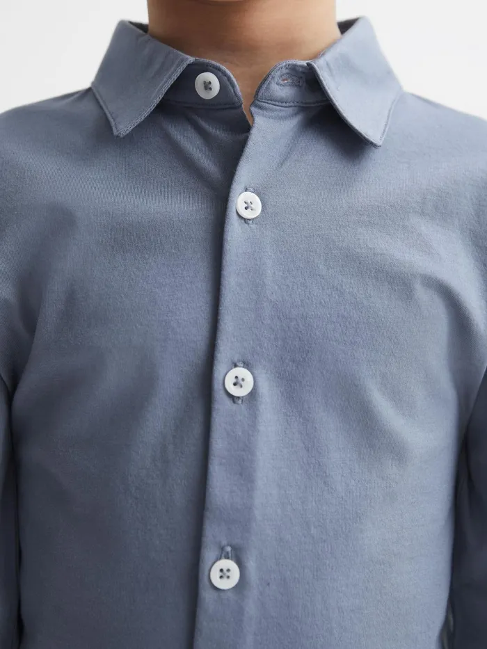 Reiss Shirts Hendon Cotton Shirt Airforce Blue 8211 Children