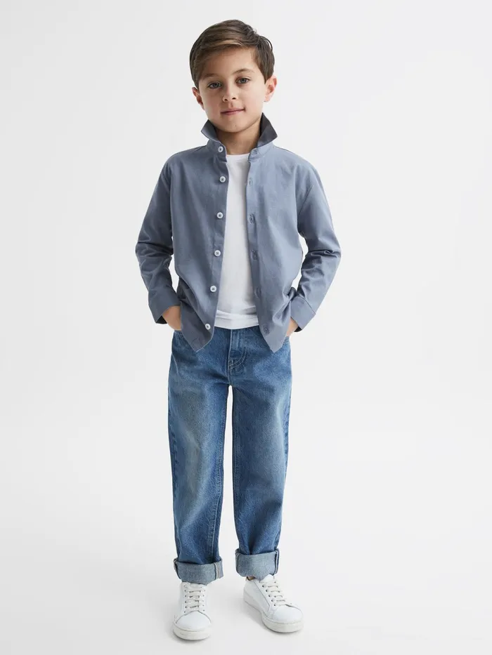 Reiss Shirts Hendon Cotton Shirt Airforce Blue 8211 Children