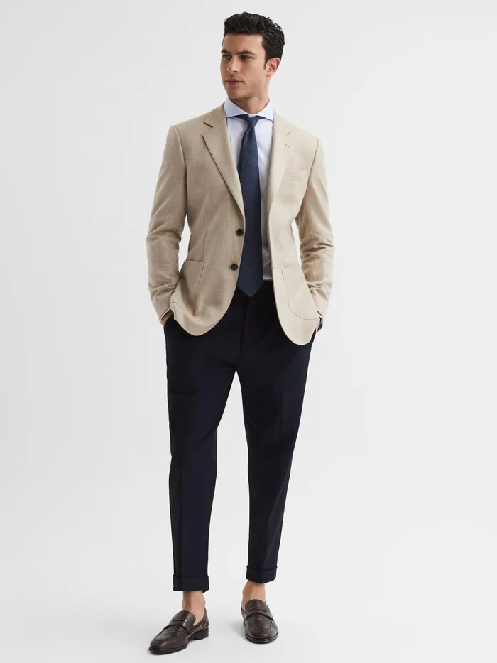 Reiss Shirts Hudson Slim Fit Cutaway Collar Shirt Blue 8211 Men