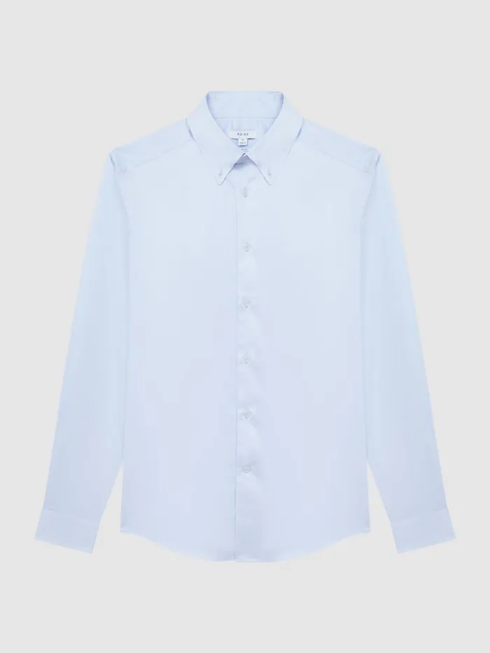 Reiss Shirts Redknapp Slim Fit ButtonDown Shirt Soft Blue 8211 Men