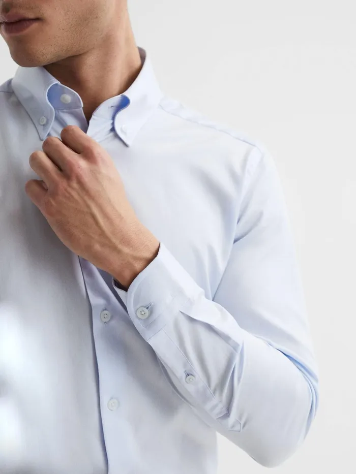 Reiss Shirts Redknapp Slim Fit ButtonDown Shirt Soft Blue 8211 Men