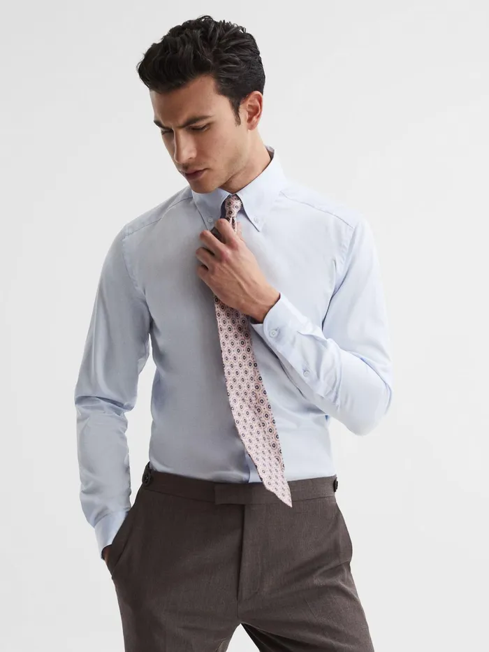 Reiss Shirts Redknapp Slim Fit ButtonDown Shirt Soft Blue 8211 Men