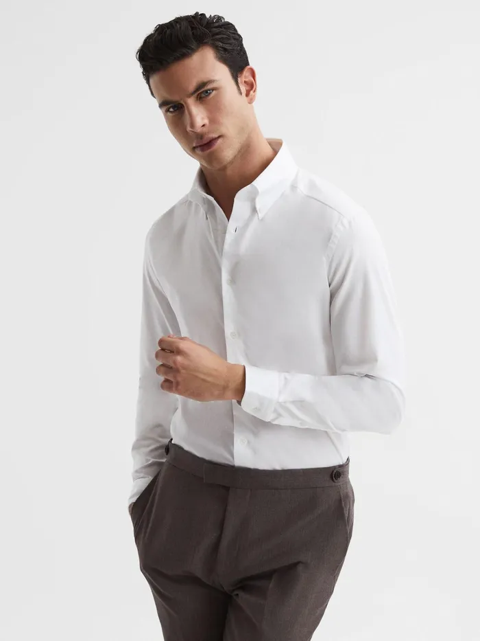 Reiss Shirts Redknapp Slim Fit ButtonDown Shirt White 8211 Men