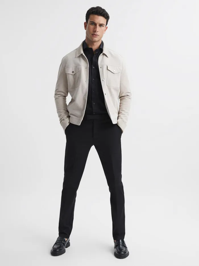 Reiss Shirts Storm Cotton Twill Slim Fit Shirt Black 8211 Men