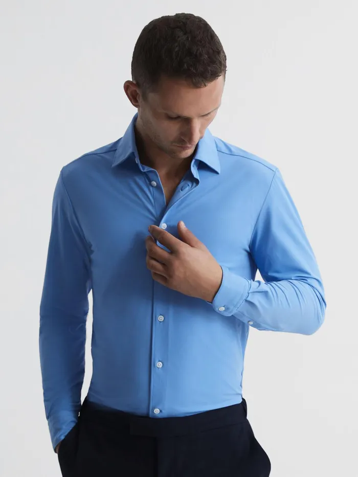 Reiss Shirts Voyager Travel Shirt Ice 8211 Men