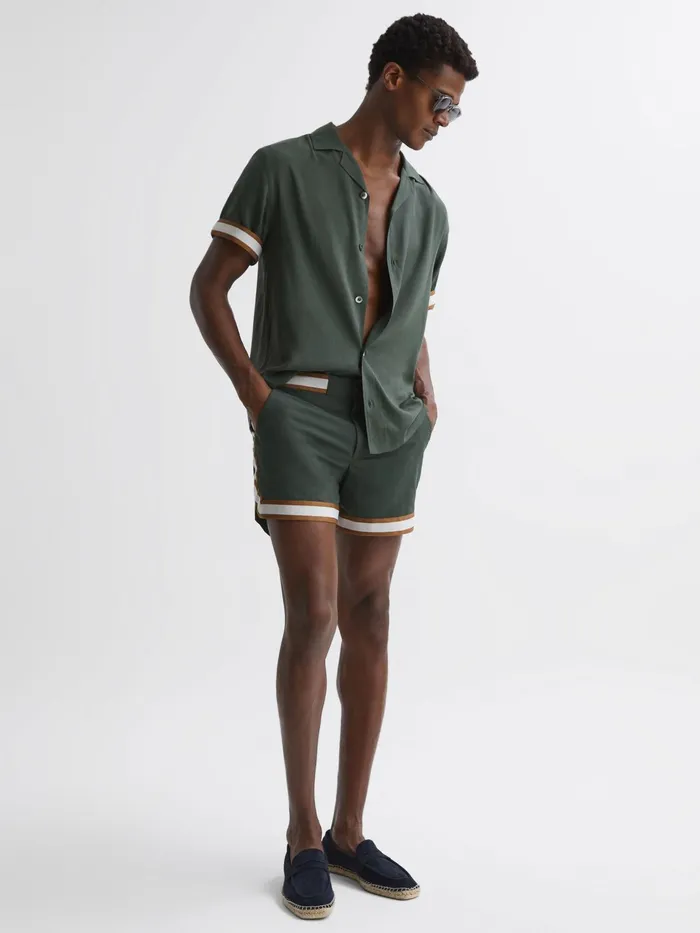 Reiss Shorts Baller Reiss Ch Elasticated Waist Contrast Swim Shorts Deep Foresttobacco 8211 Men Reiss Shorts Baller Reiss Ch Elasticated Waist Contrast Swim Shorts Deep Foresttobacco 8211 Men